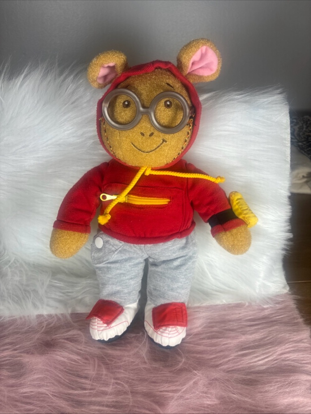 Arthur Plush Toy in Red Hoodie - Kids Soft Toy